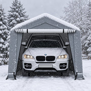 10 x 16/10 x 20 Feet Outdoor Heavy-Duty Carport with 2 Doors-10 x 16 ft-Carports-DECOROLALA