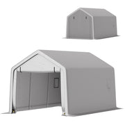 10 x 17 ft Heavy Duty Carport Portable Garage - Grey-Patio & Garden > Wedding & Events Tents > Car Shelters-DECOROLALA