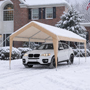 10 x 20 Feet Patio Heavy Duty All-Weather Carport-without Sidewall-Carports-DECOROLALA