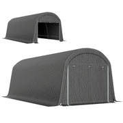10' x 20' Portable Storage Shed & Motorcycle Tent - Dark Grey-DECOROLALA