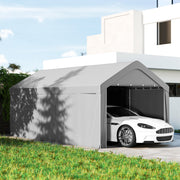 10 x 20 ft Portable Carport Garage - Light Grey-Patio & Garden > Wedding & Events Tents > Car Shelters-DECOROLALA