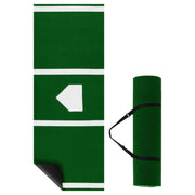 10 x 3.8 ft Baseball and Softball Hitting Mat with Home Plate-Green-Golf-DECOROLALA