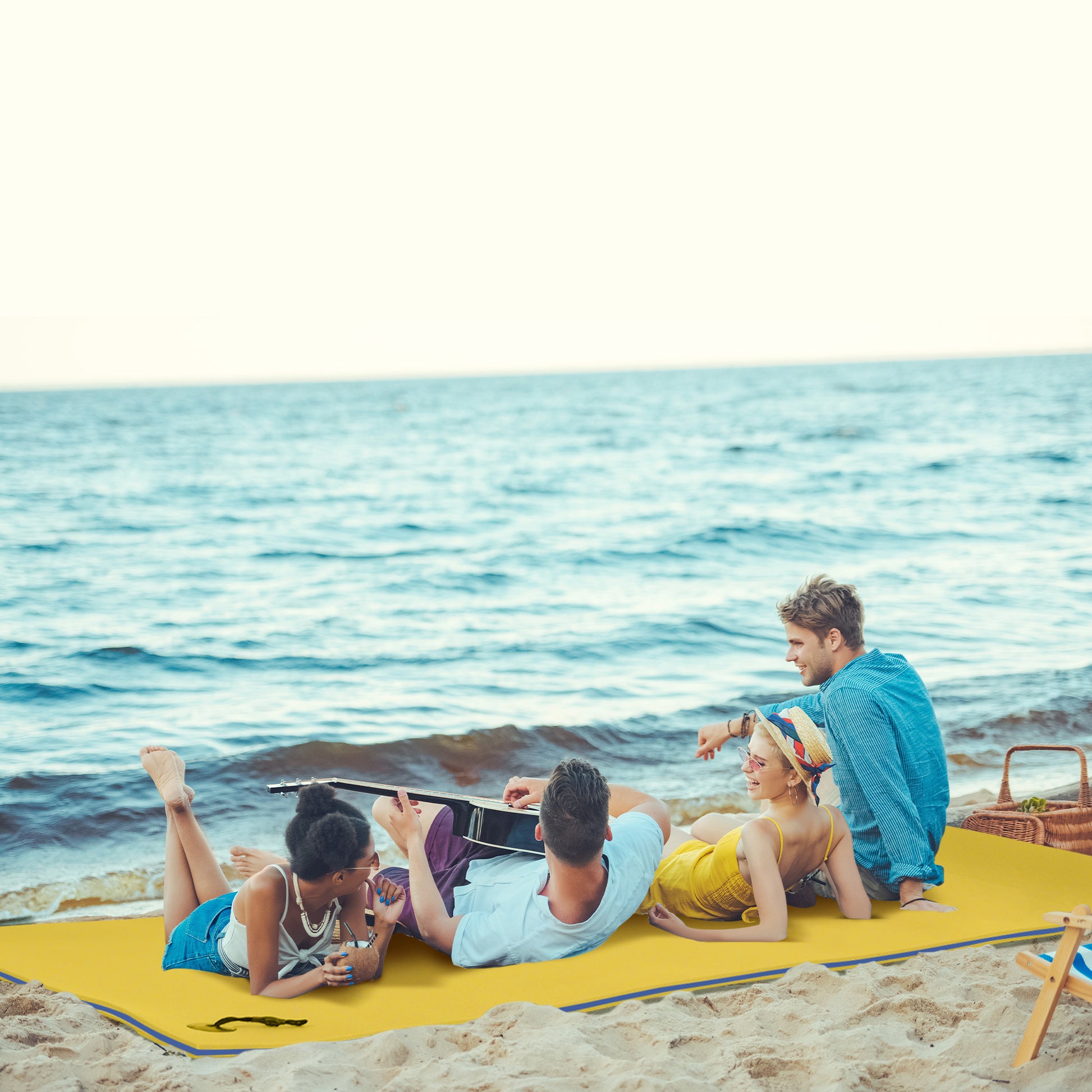 10' x 5' Roll-Up Floating Water Mat - Yellow XPE Foam-DECOROLALA
