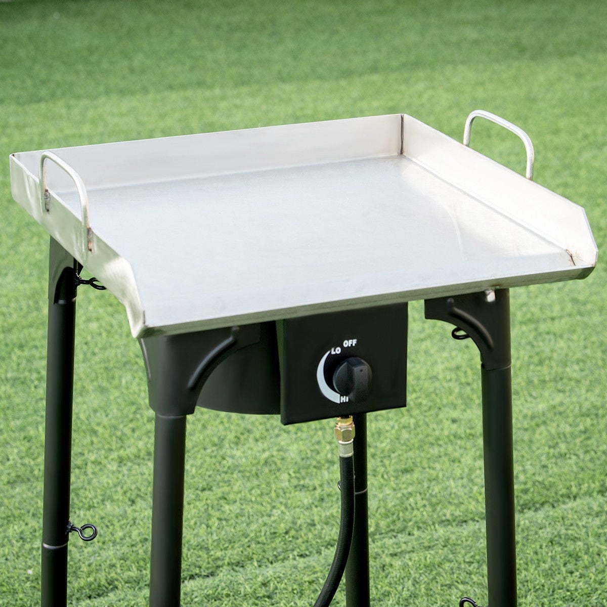 100 000-BTU Portable Propane Outdoor Camp Stove with Adjustable Legs-Outdoor Grills-DECOROLALA