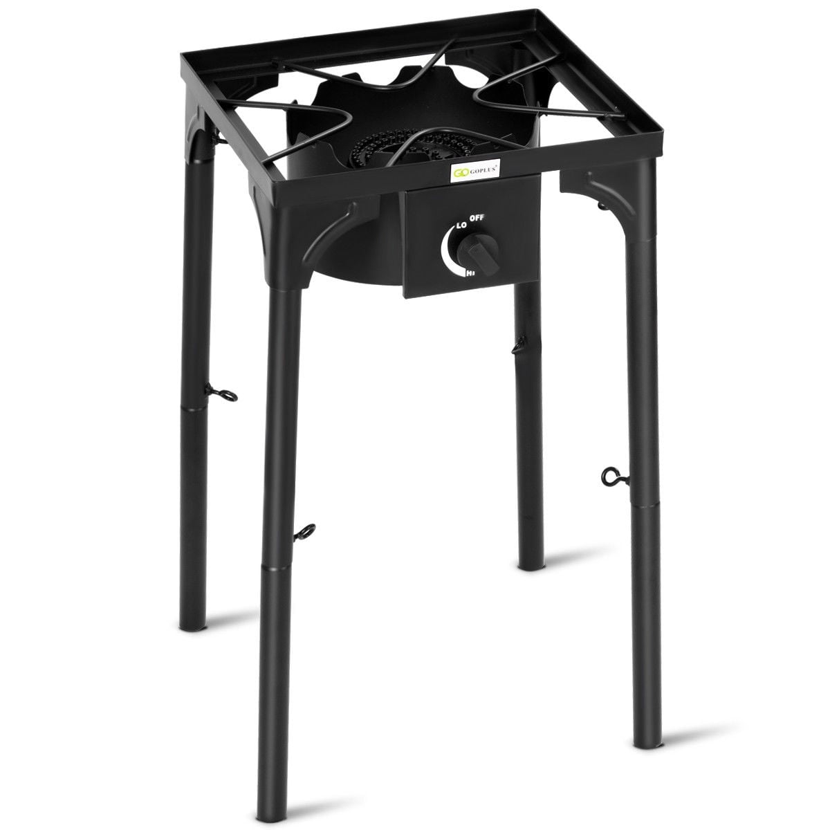 100 000-BTU Portable Propane Outdoor Camp Stove with Adjustable Legs-Outdoor Grills-DECOROLALA