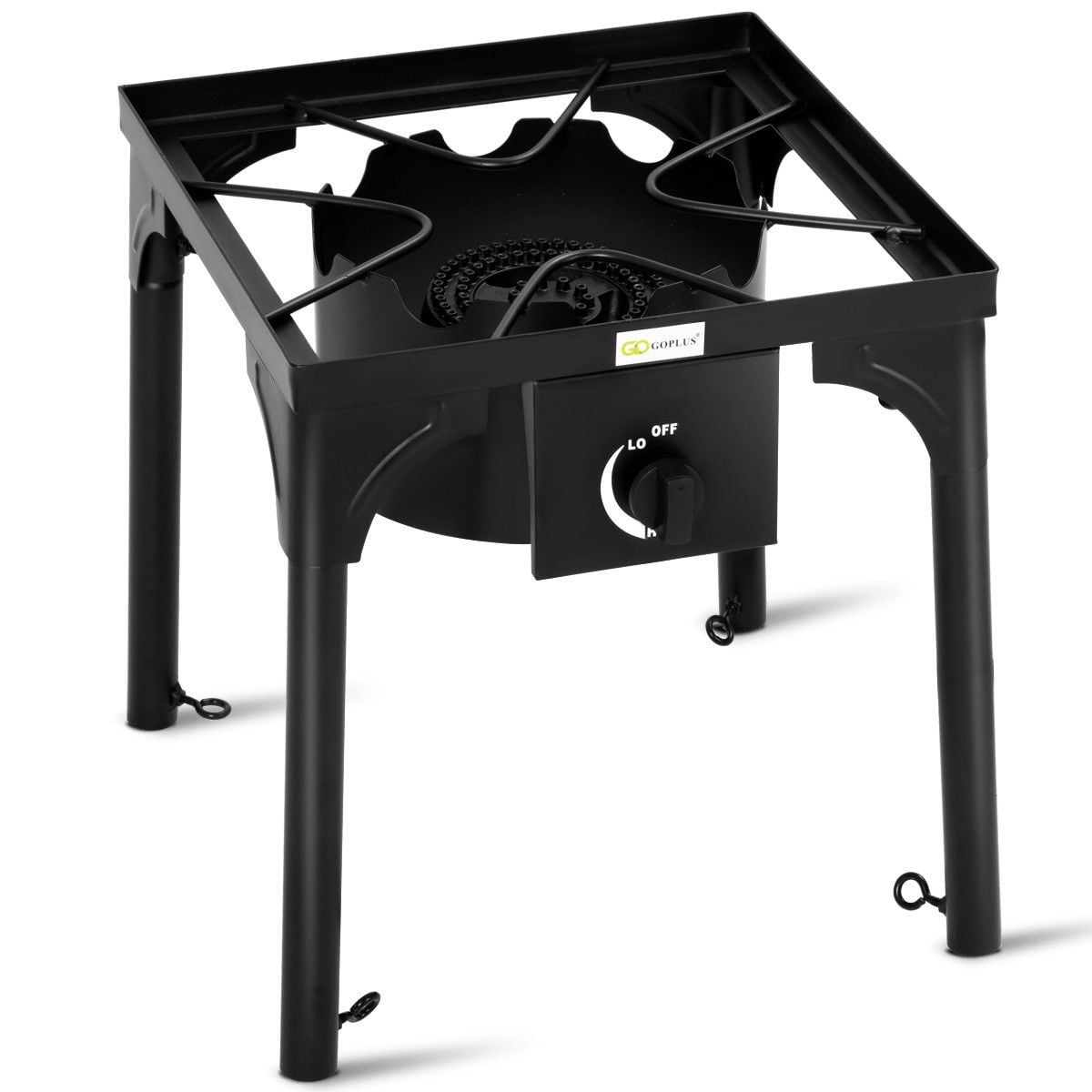 100 000-BTU Portable Propane Outdoor Camp Stove with Adjustable Legs-Outdoor Grills-DECOROLALA