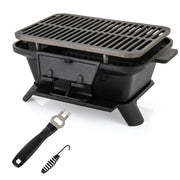 100% Cast Iron Hibachi Grill with Grill Grate Lifter-Outdoor Grills-DECOROLALA