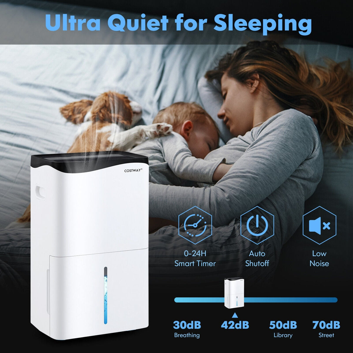 100-Pint Dehumidifier with Smart App and Alexa Control for Home and Basements-White-Dehumidifiers-DECOROLALA