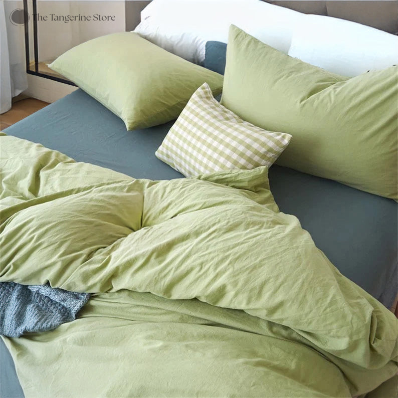 100% Pure Cotton Sheet Set - 200 TC Pre-Washed Breathable-Bed Sheet-DECOROLALA