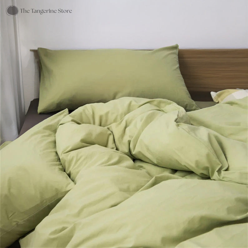 100% Pure Cotton Sheet Set - 200 TC Pre-Washed Breathable-Bed Sheet-DECOROLALA