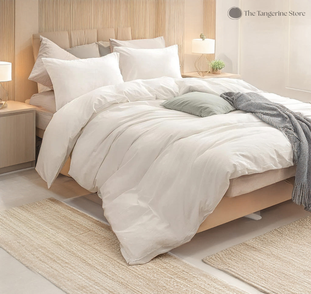 100% Pure Cotton Sheet Set - 200 TC Pre-Washed Breathable-Bed Sheet-DECOROLALA