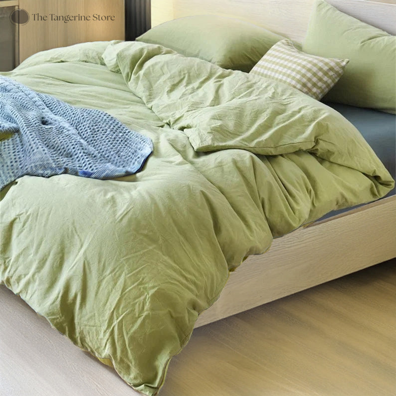 100% Pure Cotton Sheet Set - 200 TC Pre-Washed Breathable-Bed Sheet-DECOROLALA