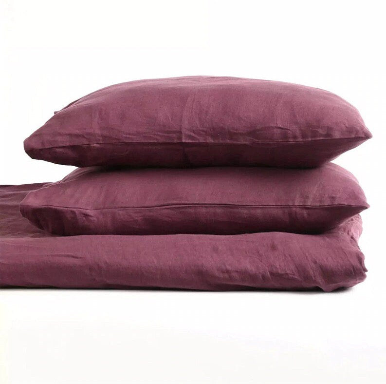 100% Pure Linen Sheet Set - Pre-Washed Breathable Bedding-Bed Sheet-DECOROLALA