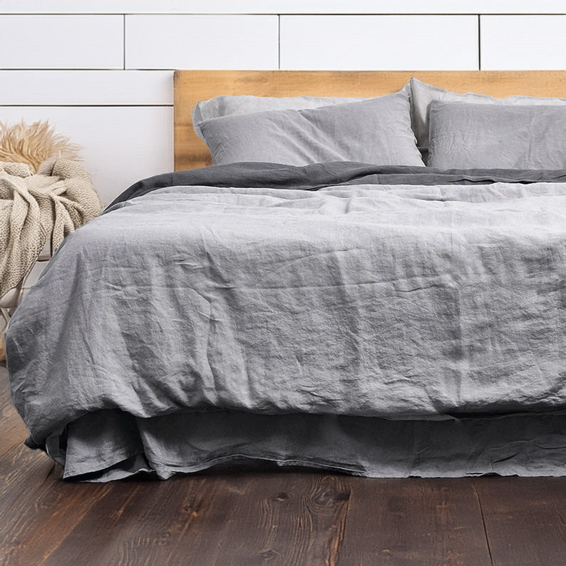 100% Pure Linen Sheet Set - Pre-Washed Breathable Bedding-Bed Sheet-DECOROLALA