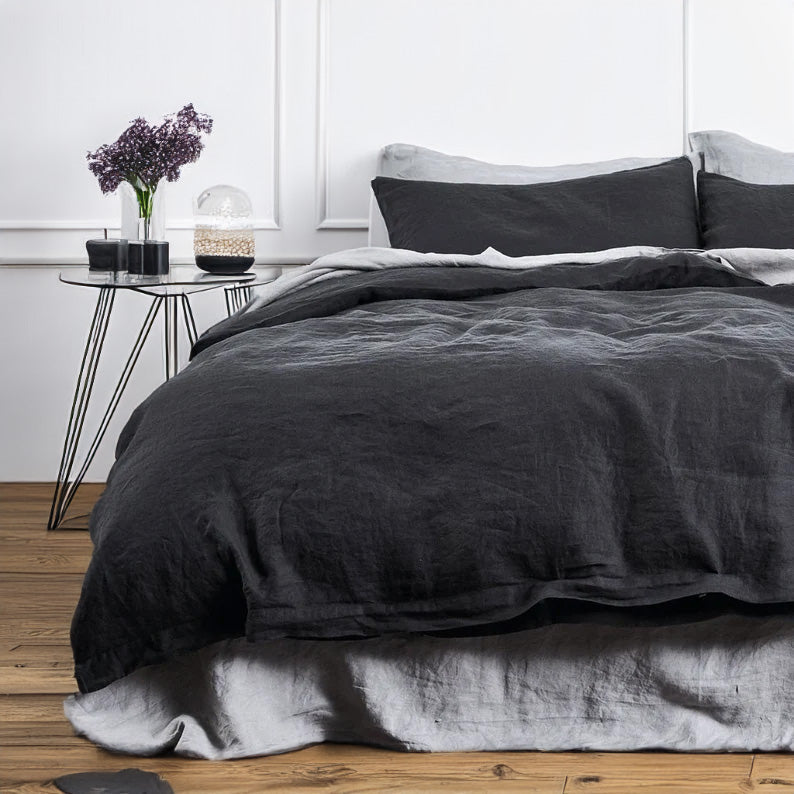 100% Pure Linen Sheet Set - Pre-Washed Breathable Bedding-Bed Sheet-DECOROLALA