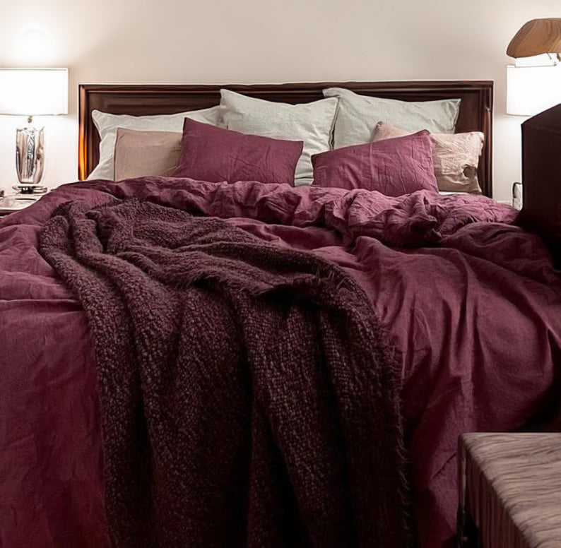 100% Pure Linen Sheet Set - Pre-Washed Breathable Bedding-Bed Sheet-DECOROLALA