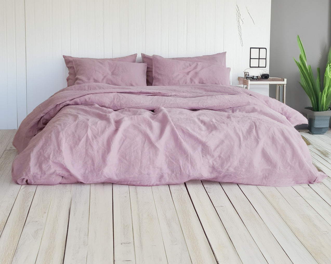 100% Pure Linen Sheet Set - Pre-Washed Breathable Bedding-Bed Sheet-DECOROLALA