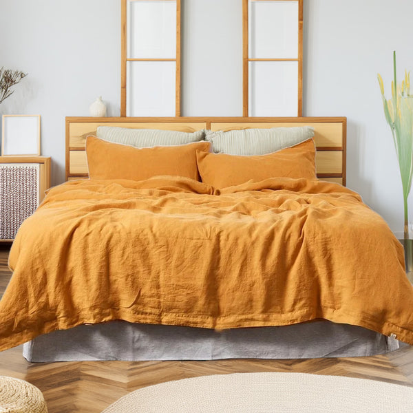 100% Pure Linen Sheet Set - Pre-Washed Breathable Bedding-Bed Sheet-DECOROLALA