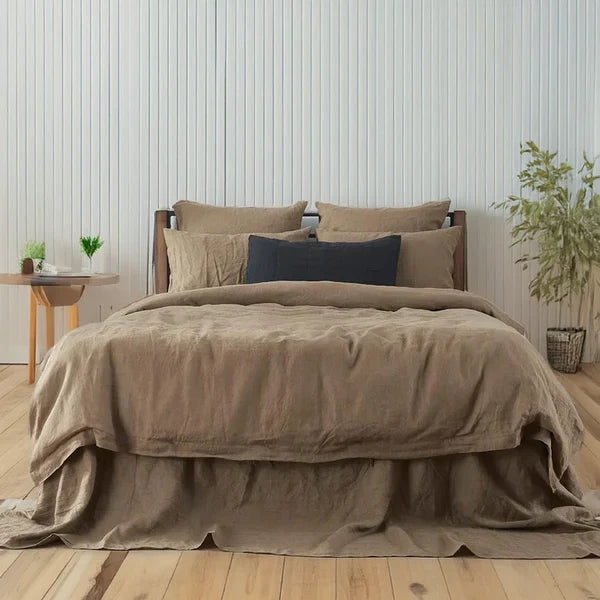 100% Pure Linen Sheet Set - Pre-Washed Breathable Bedding-Bed Sheet-DECOROLALA