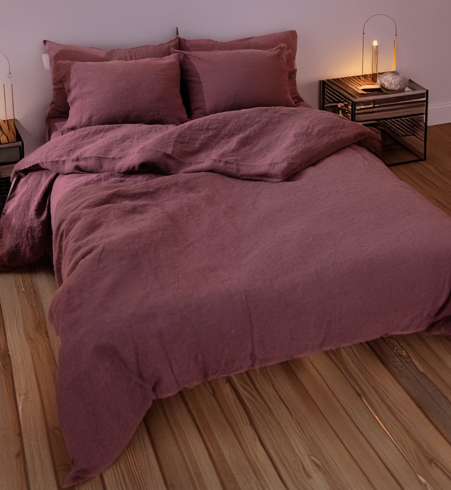 100% Pure Linen Sheet Set - Pre-Washed Breathable Bedding-Bed Sheet-DECOROLALA