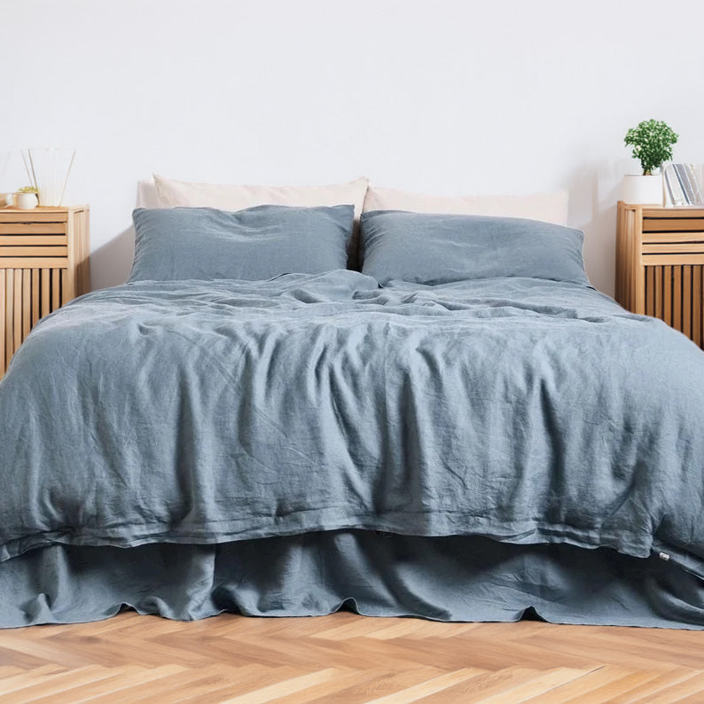 100% Pure Linen Sheet Set - Pre-Washed Breathable Bedding-Bed Sheet-DECOROLALA