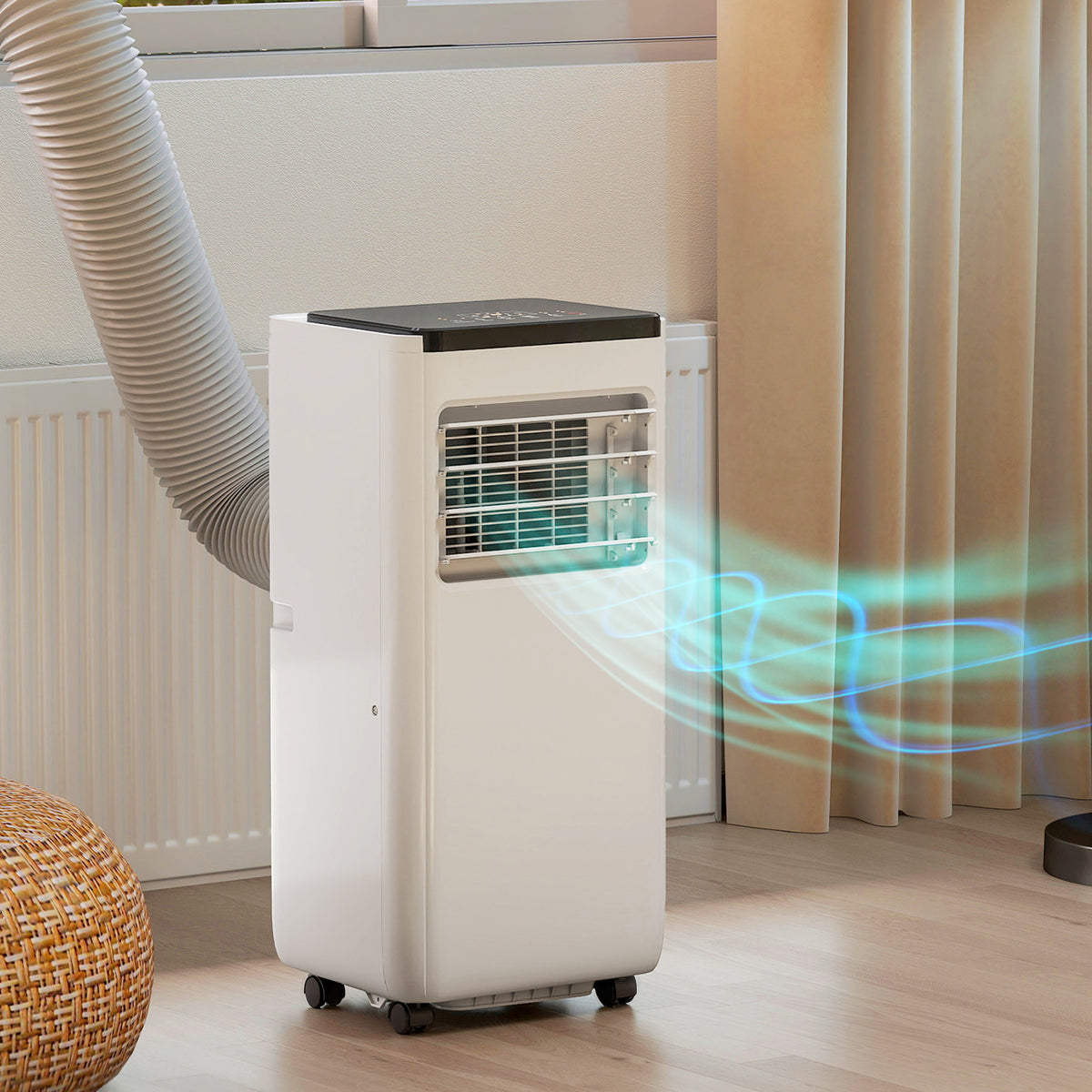 10000 BTU Portable 4-in-1 Air Conditioner - WiFi White-Air Conditioner-DECOROLALA