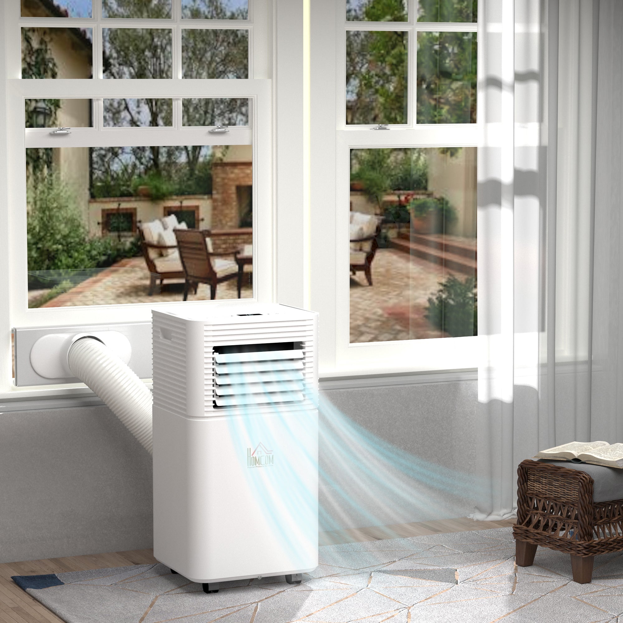 10000 BTU Portable Air Conditioner - White 4-in-1 AC Unit-Air Conditioner-DECOROLALA