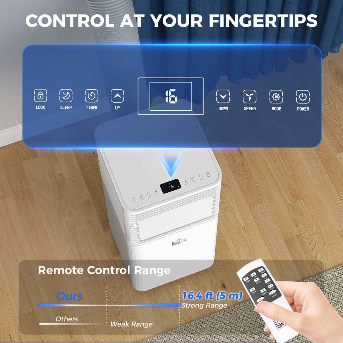 10000 BTU Portable Air Conditioner - White 4-in-1 AC Unit-Air Conditioners-DECOROLALA