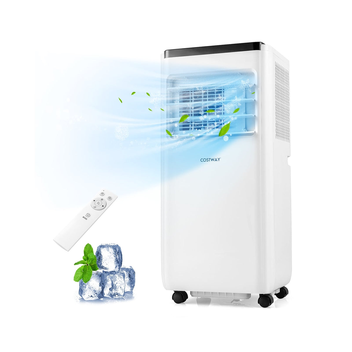 10000 BTU Portable Air Conditioner with Remote Control Cools up to 350 Sq.Ft-Portable Air Conditioners-DECOROLALA