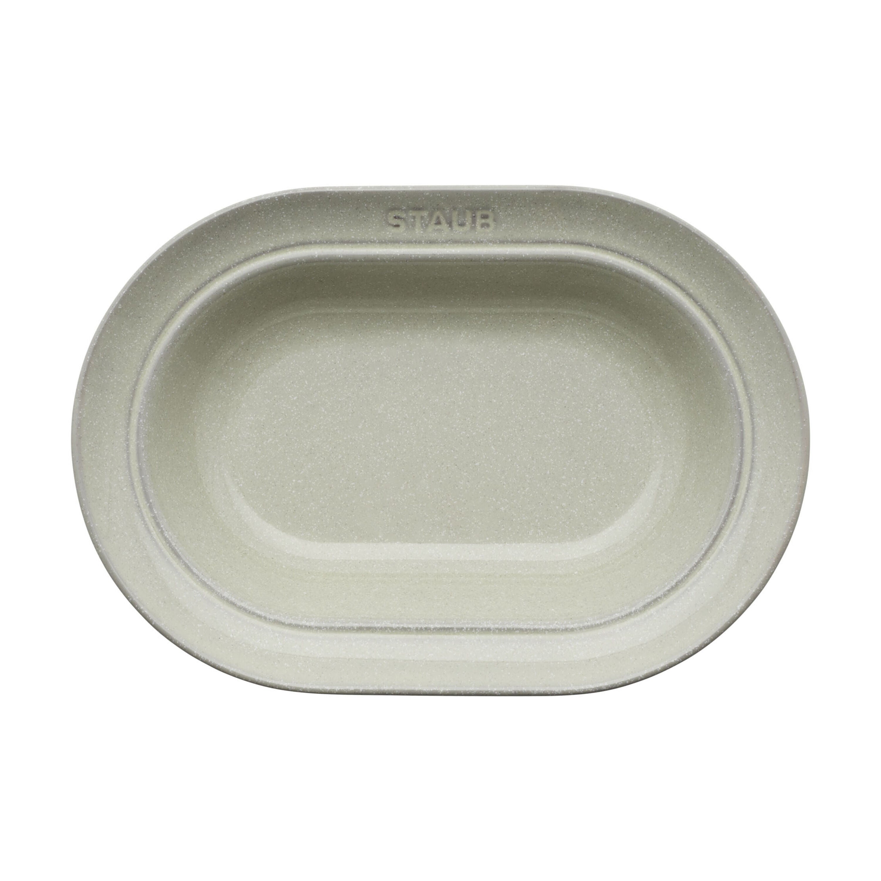 STAUB Dining Line 25 cm Ceramic Oval Serving Dish, White-n/a-DECOROLALA