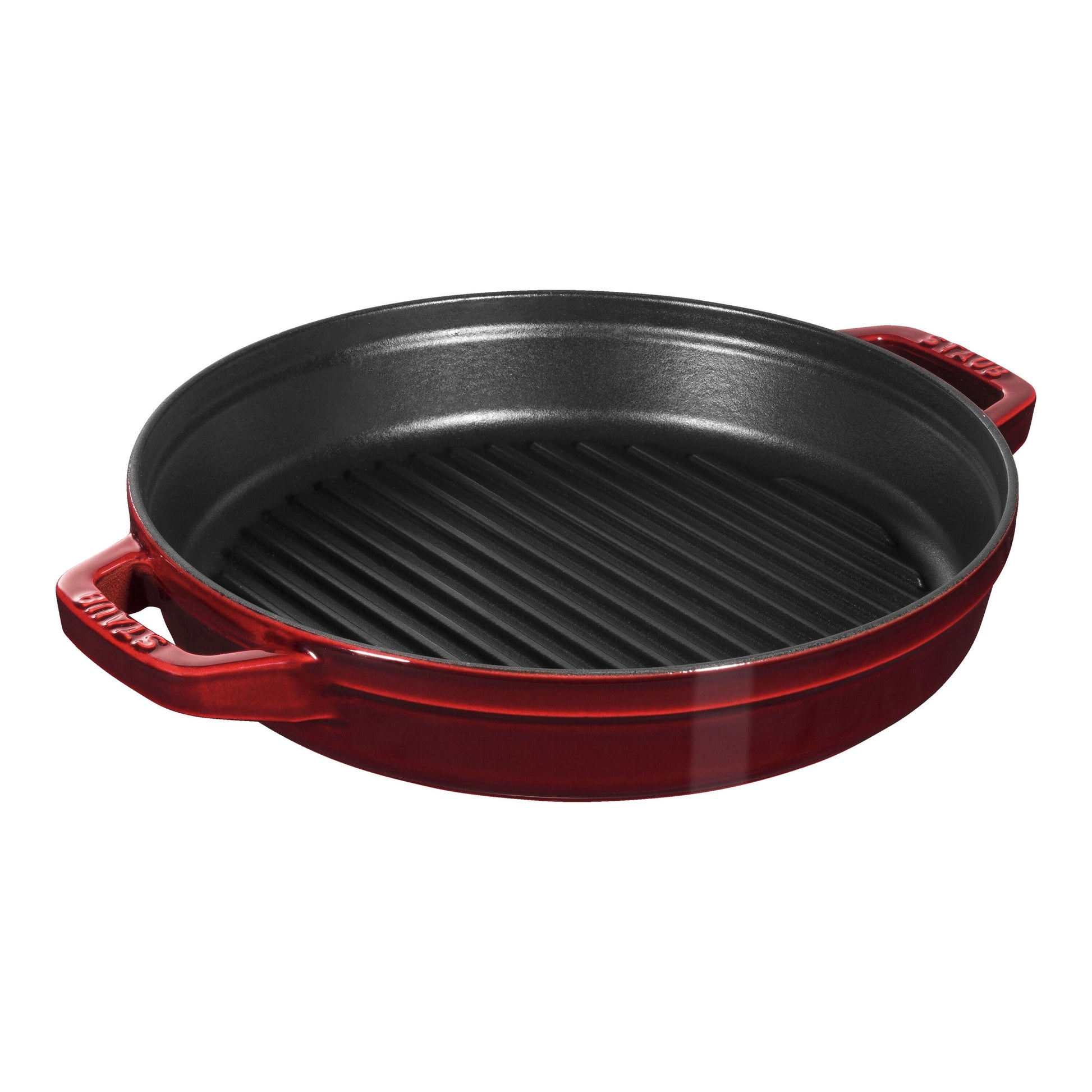 STAUB Stackable Set Stackable Set Large 4 Piece Cast Iron, Grenadine-Red-n/a-DECOROLALA