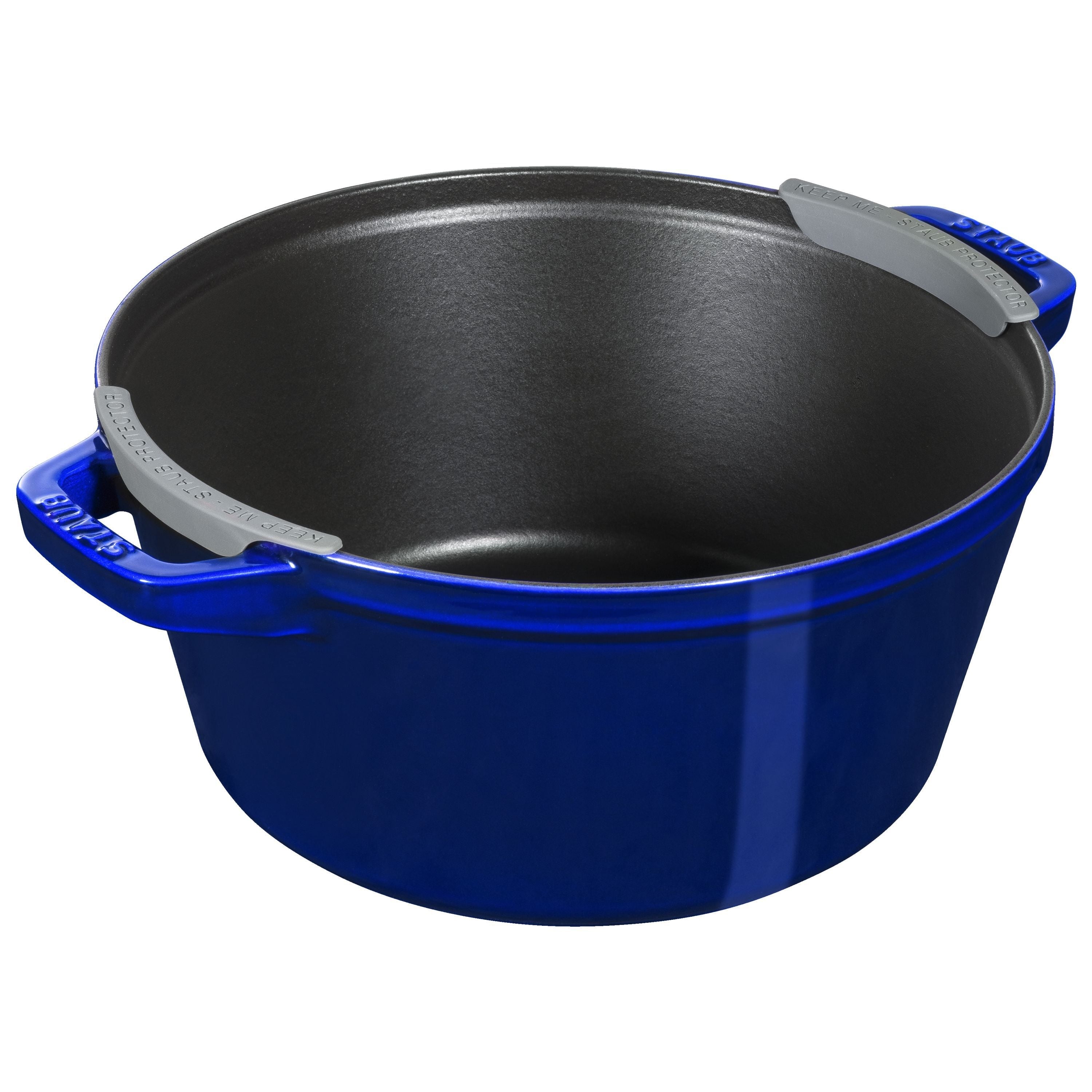 STAUB Stackable Set Stackable Set Large 4 Piece Cast Iron, Dark-Blue-n/a-DECOROLALA