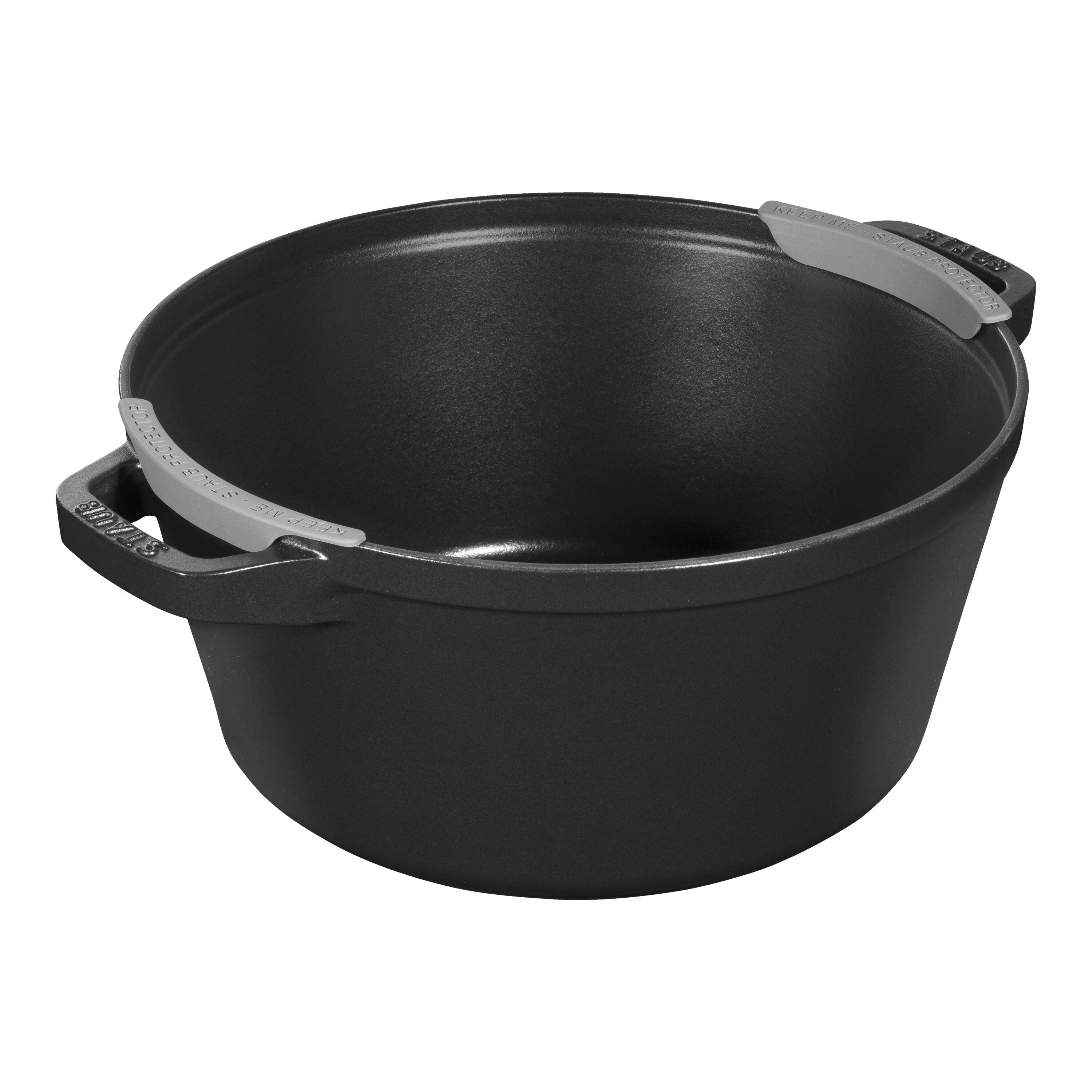STAUB Stackable Set Stackable Set Medium 4 Piece Cast Iron, Black-n/a-DECOROLALA