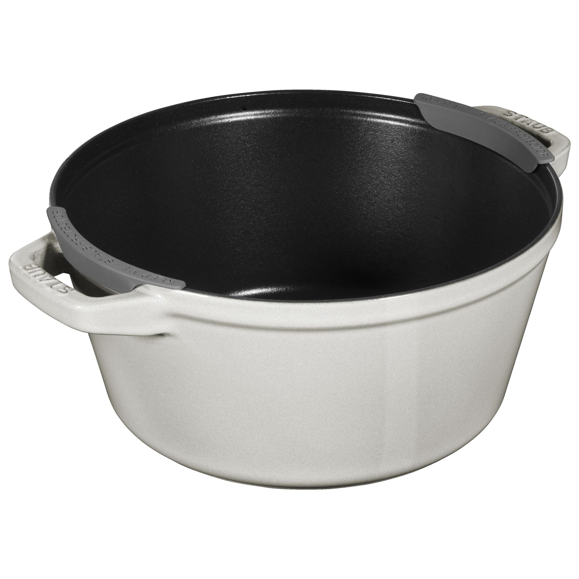 STAUB Stackable Set Stackable Set Medium 4 Piece Cast Iron, White Truffle-n/a-DECOROLALA