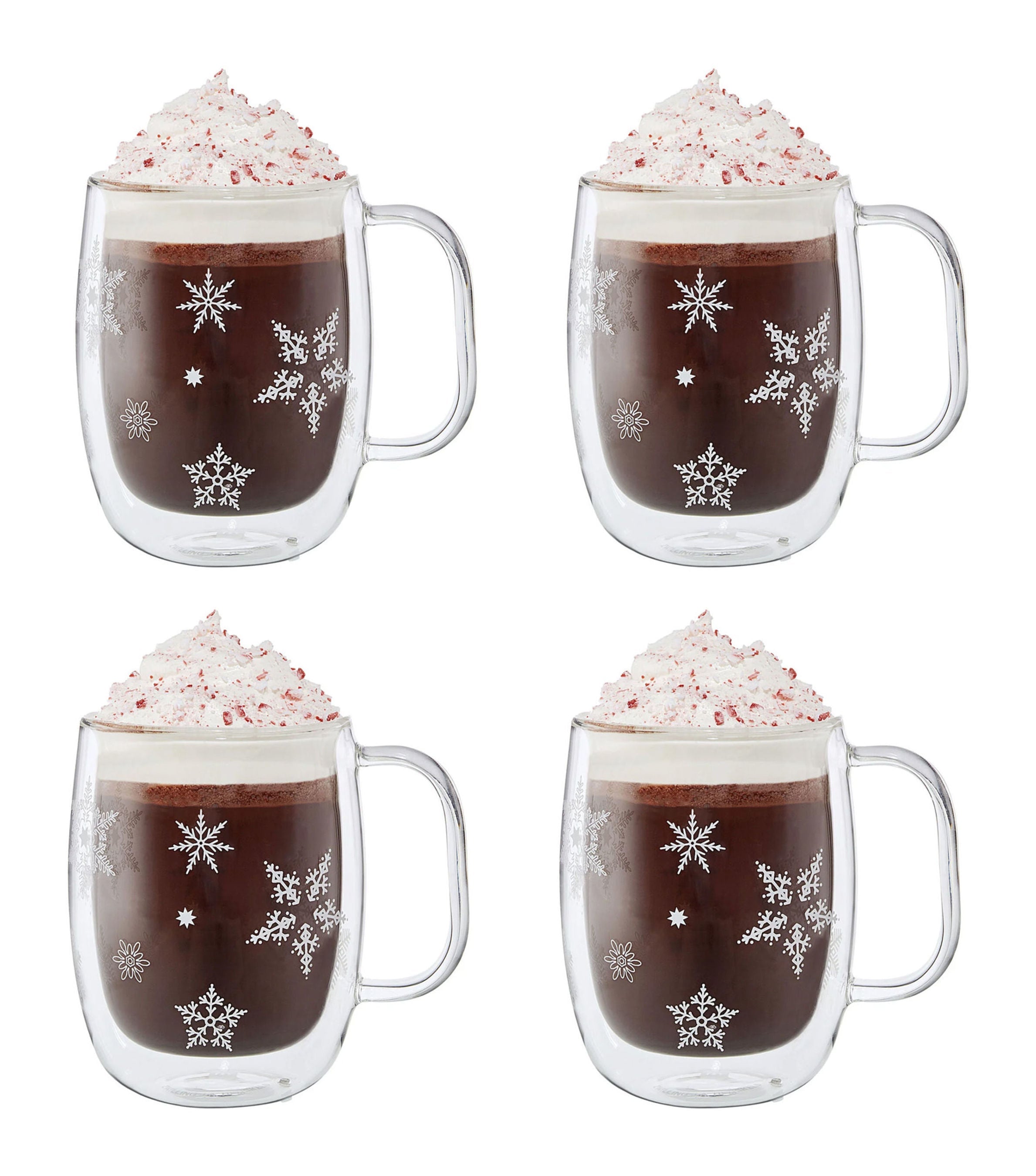 ZWILLING Sorrento Plus Snowflake Double-Walled Mug Set 4 Piece-n/a-DECOROLALA