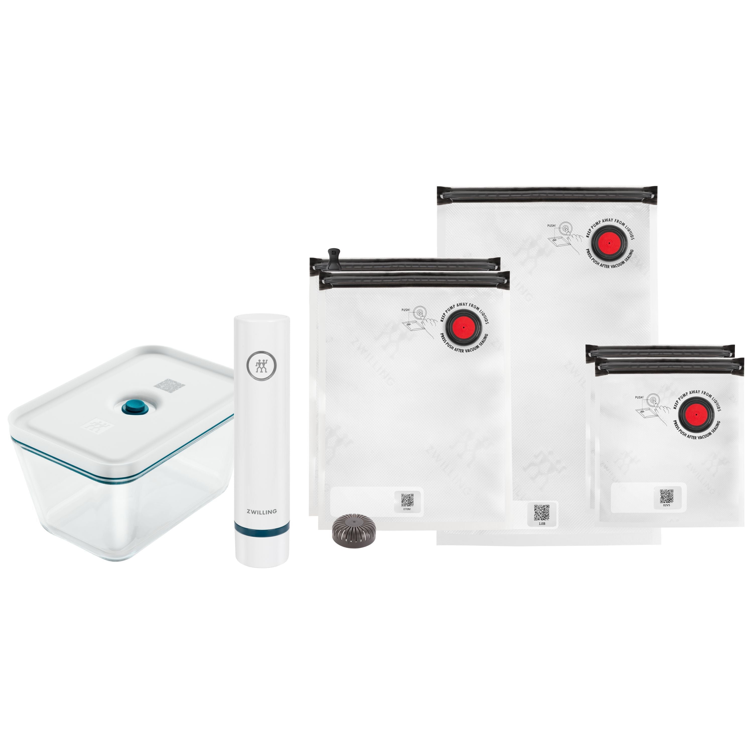 ZWILLING Fresh & Save Glass Vacuum Starter Set, 7 Piece-n/a-DECOROLALA