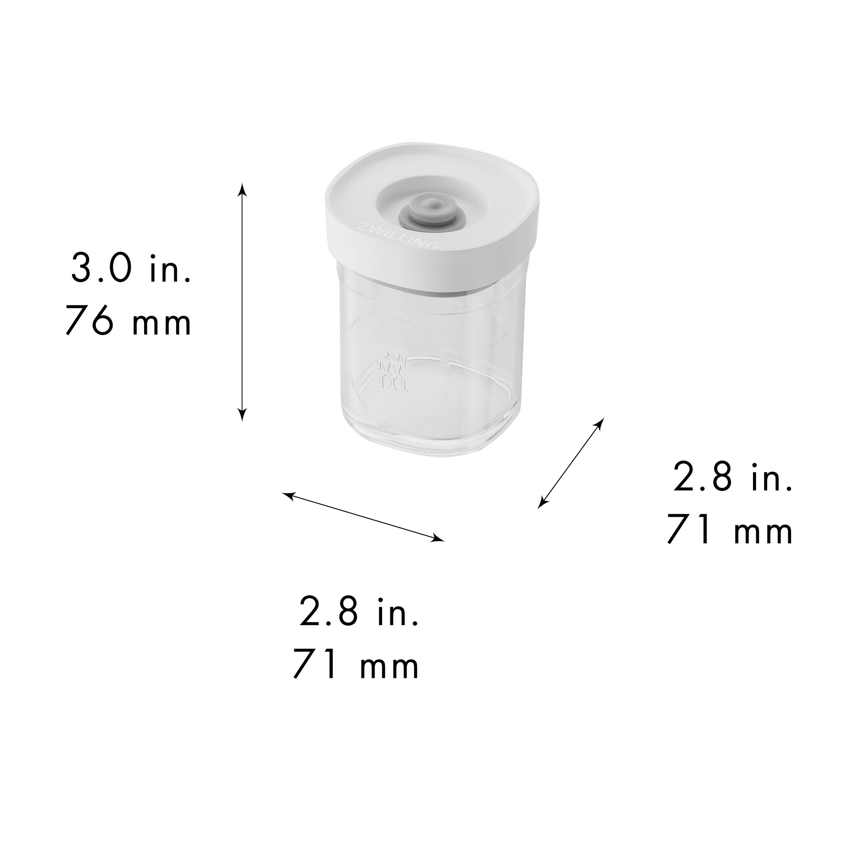 ZWILLING Fresh & Save CUBE Cube Set, Xs / 3 Piece Transparent-White-n/a-DECOROLALA