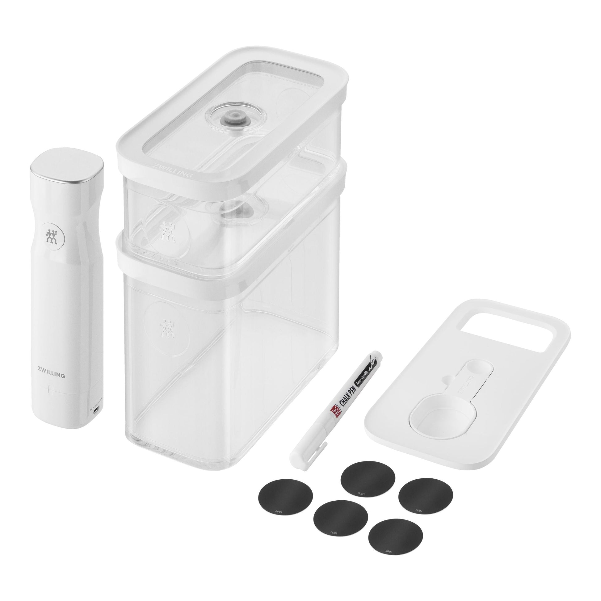 ZWILLING Fresh & Save CUBE Cube Vacuum Starter Set, M / 5 Piece Transparent-White-n/a-DECOROLALA