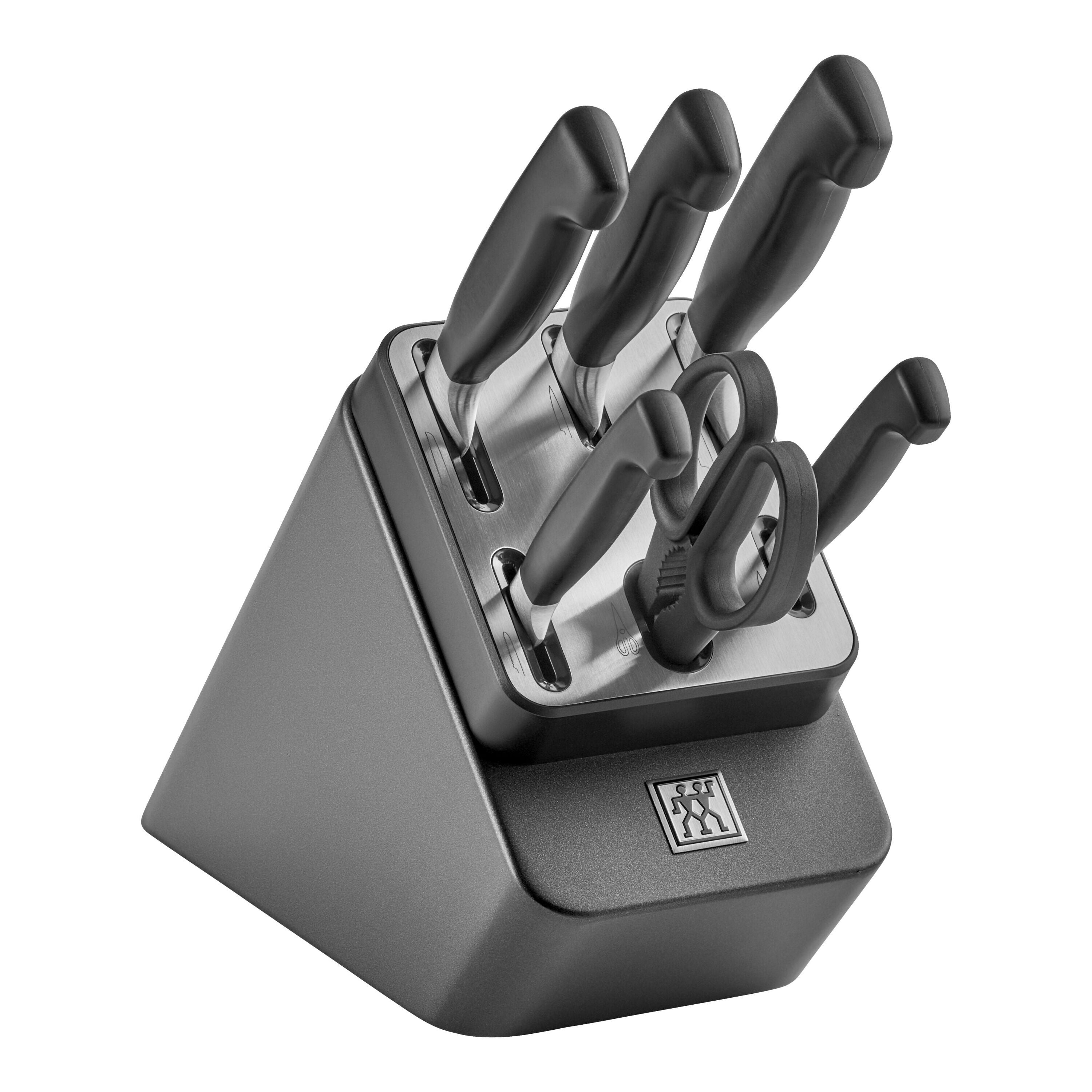 ZWILLING **** Four Star 7 Piece, Knife Block Set, Anthracite-DECOROLALA