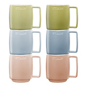 STAUB Ceramique Macaron Coffee Mug Set 350 ml / 6 Piece Mixed Colours-n/a-DECOROLALA