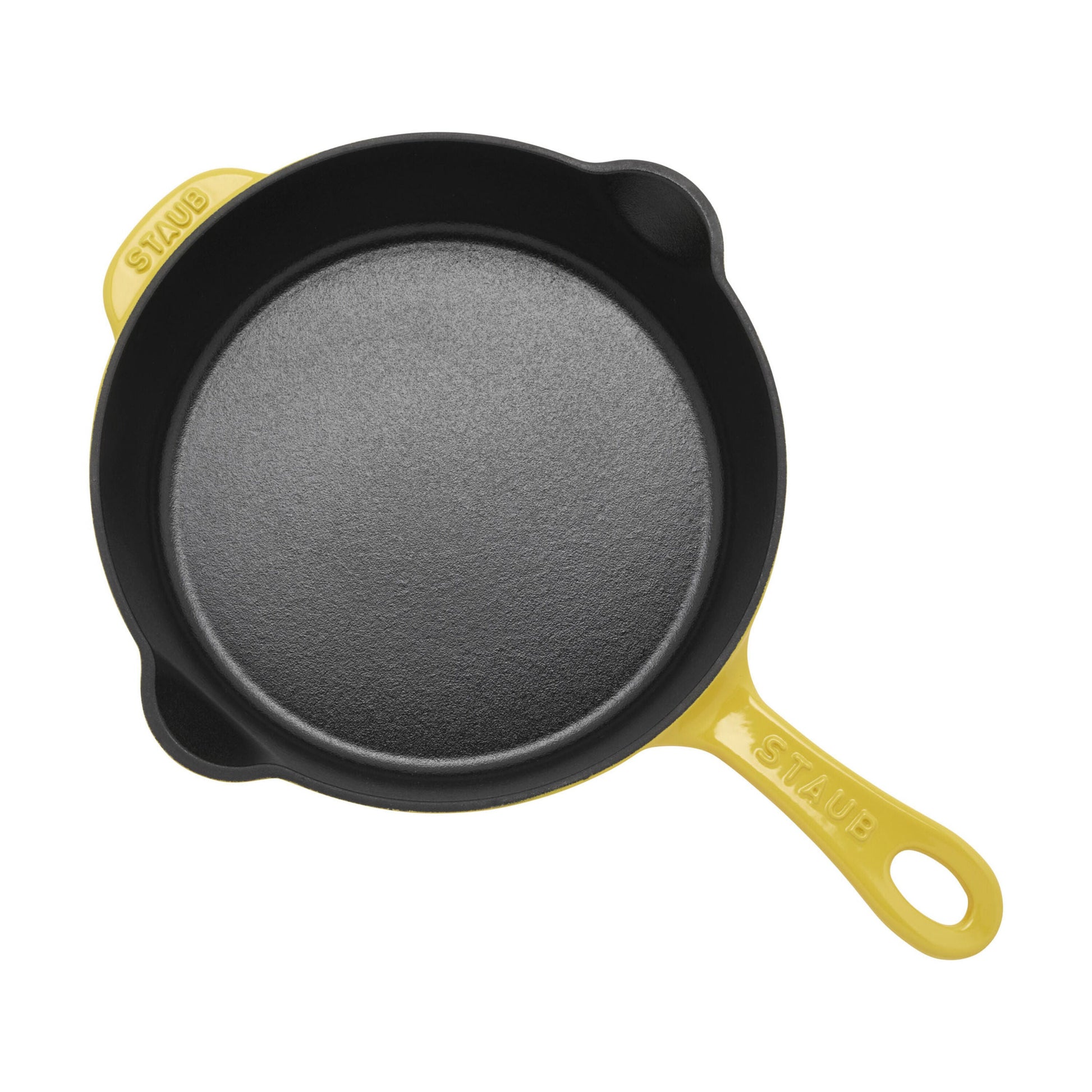 STAUB Pans 22 cm / 8.5 inch Cast Iron Traditional Deep Frypan, Citron-8.5 inch-DECOROLALA