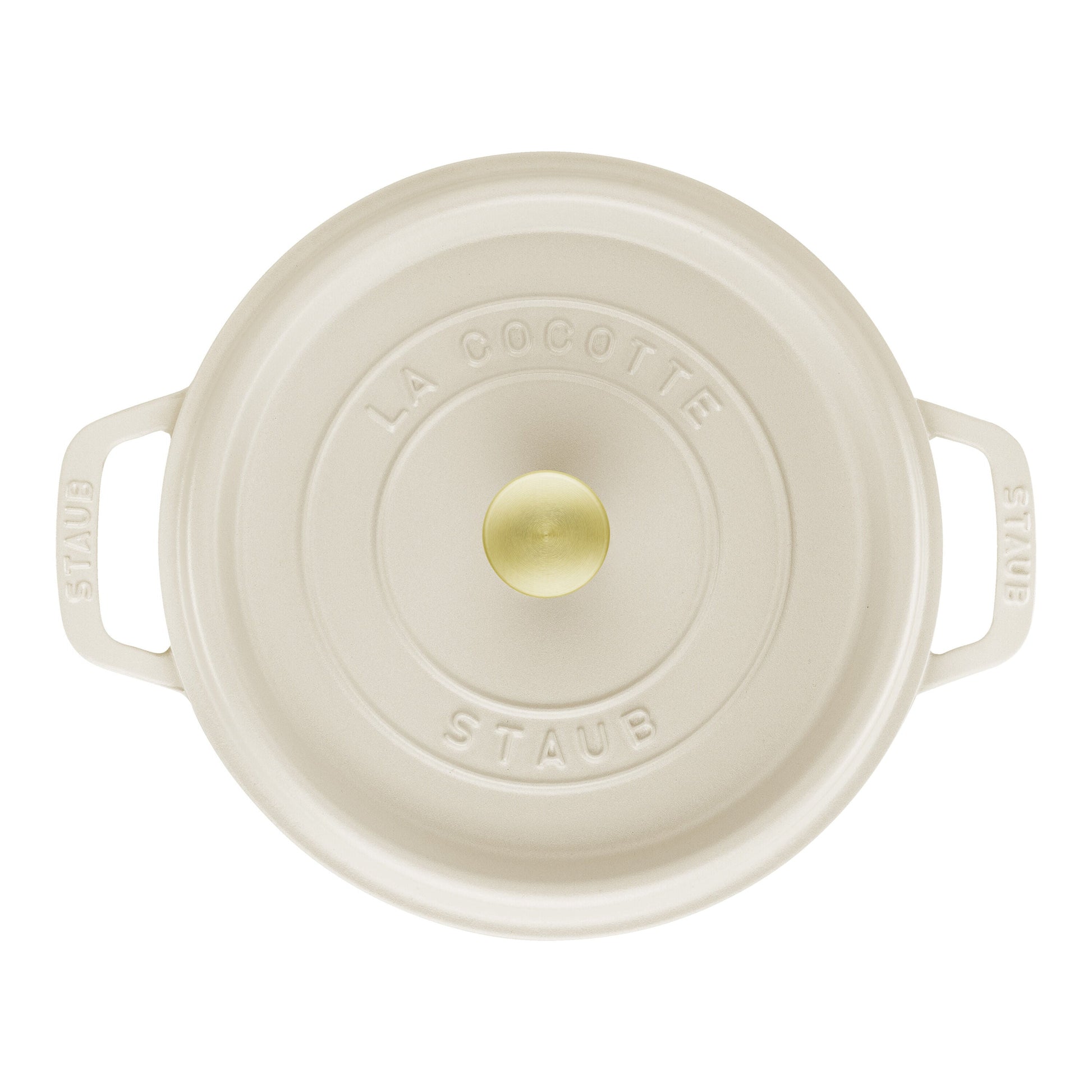 STAUB La Cocotte 3.7 L Cast Iron Round Cocotte, Cream-3