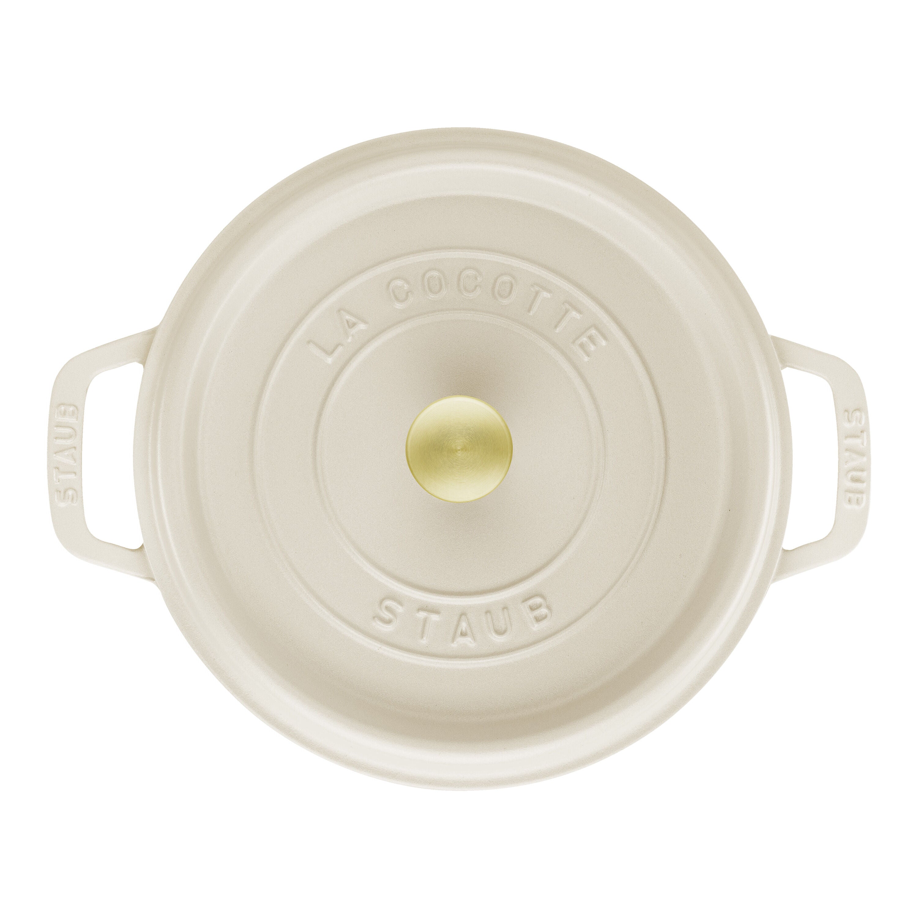 STAUB La Cocotte 3.7 L Cast Iron Round Cocotte, Cream-3