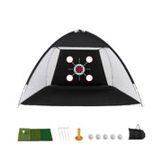 10.3 x 6.5 Feet Golf Practice Net with Foldable Tri-Turf Mat-Golf-DECOROLALA
