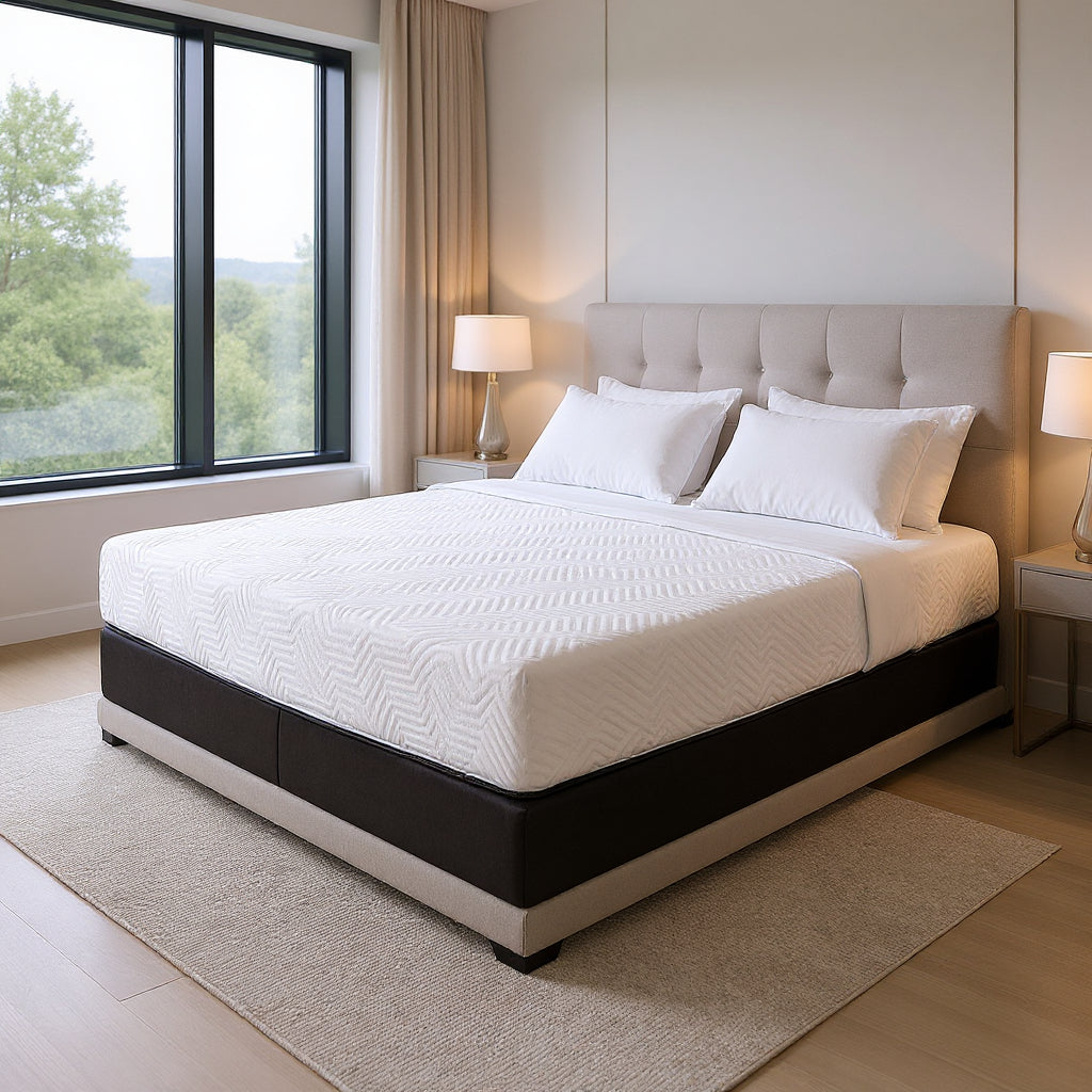 10.5" Hybrid Lux Memory Foam And Wrapped Coil Mattress Twin-Hybrid Mattresses-DECOROLALA