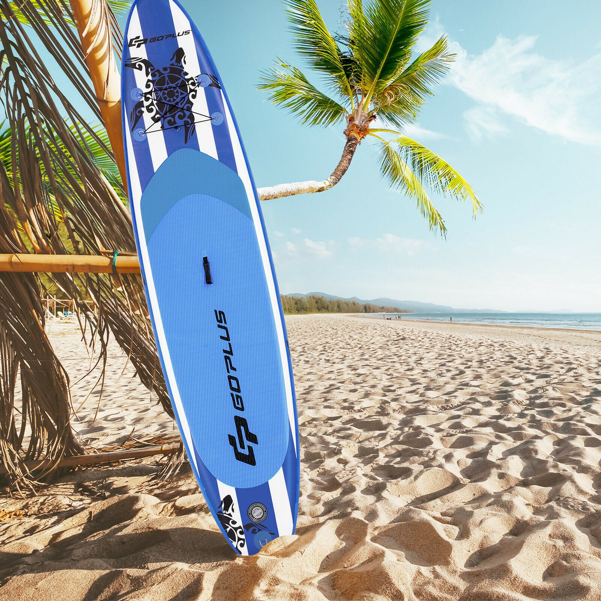 10.6 Feet Inflatable Adjustable Paddle Board with Carry Bag-M-Surfing-DECOROLALA