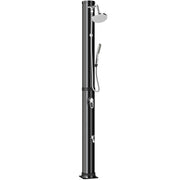 10.6 Gal Solar Heated Outdoor Shower - Black 7.2 FT-DECOROLALA