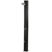 10.6 Gallon Solar Heated Outdoor Shower with Foot Wash - Black-DECOROLALA