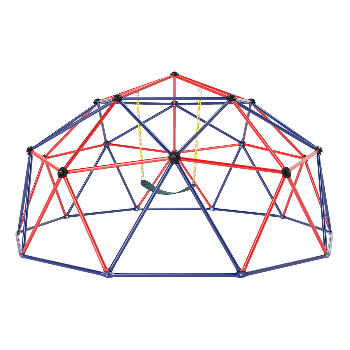 10ft Geometric Dome Climber with Swing - 800 Lbs Capacity-Playground Climbers & Slides-DECOROLALA