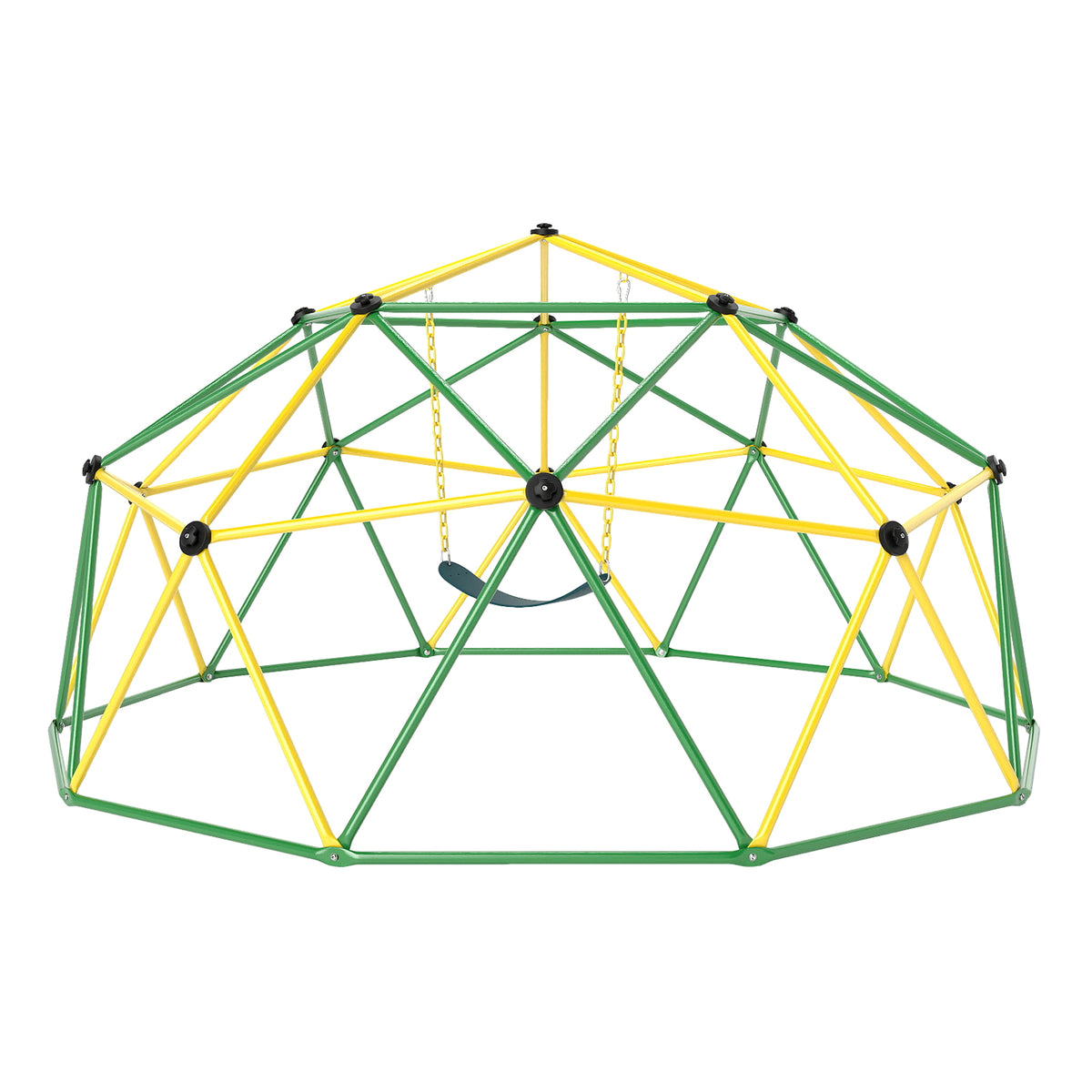 10ft Geometric Dome Climber with Swing - 800 Lbs Capacity-Playground Climbers & Slides-DECOROLALA
